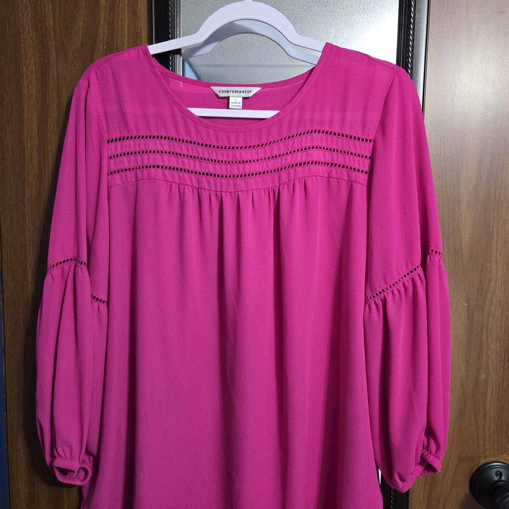 Universal Thread Fuchsia Blouse with Long Sleeves